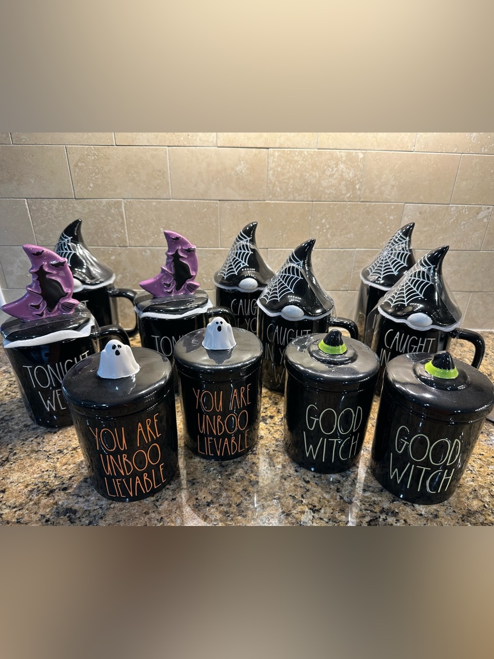 Rae Dunn Halloween Ceramic Mugs & Canisters